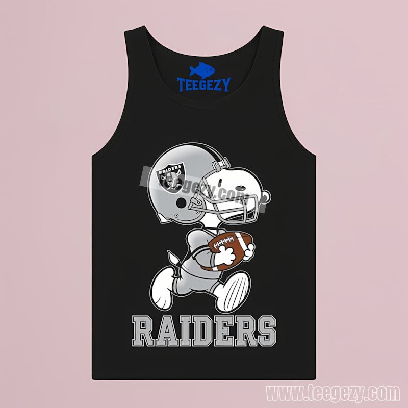 Las Vegas Raiders Snoopy Football Running Classic Tanktop Las Vegas Raiders Snoopy Football Running Classic Tanktop
