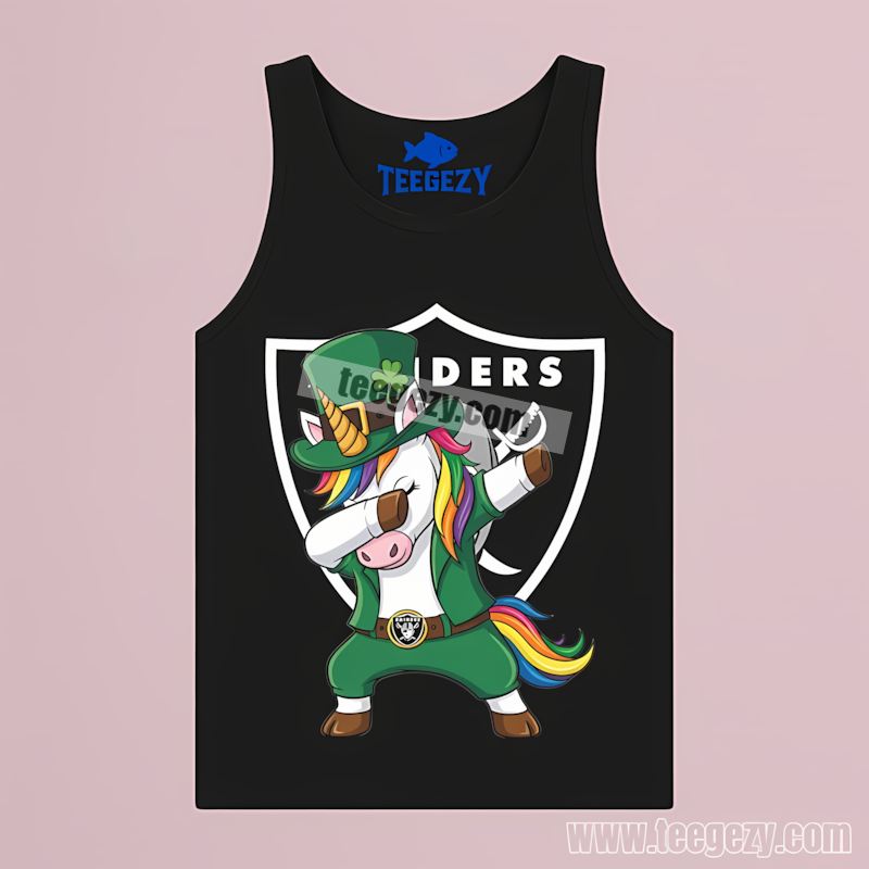 Las Vegas Raiders St Patricks Day Vs Dabbing Unicorn Color Tanktop Las Vegas Raiders St Patricks Day Vs Dabbing Unicorn Color Tanktop