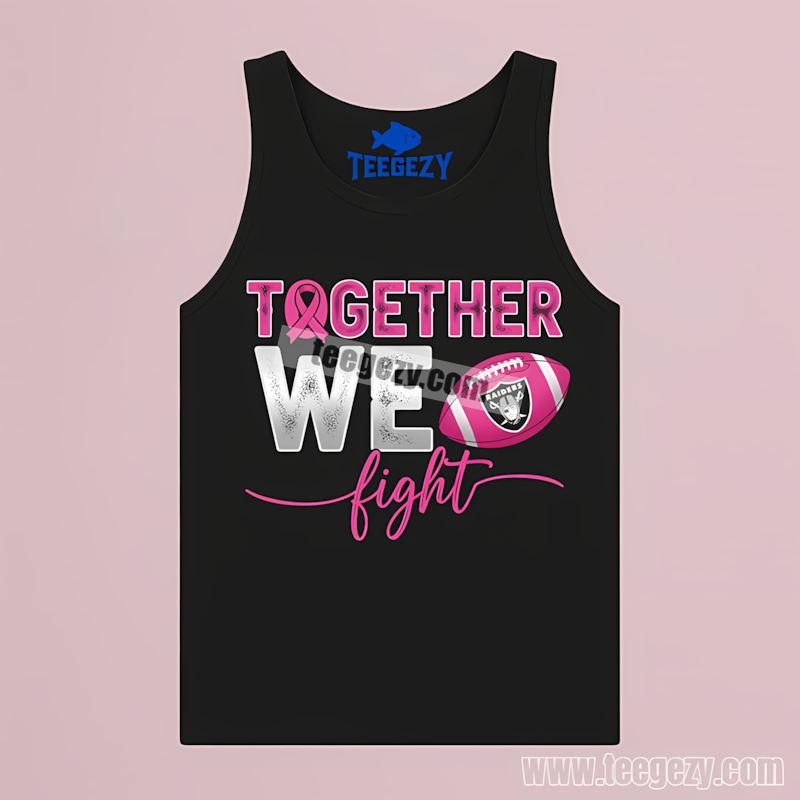 Las Vegas Raiders Together We Fight Breast Cancer Awareness Adults Tanktop Las Vegas Raiders Together We Fight Breast Cancer Awareness Adults Tanktop
