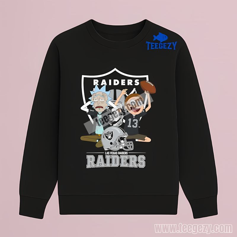 Las Vegas Raiders Vs Rick And Morty Regular Long Sleeve Las Vegas Raiders Vs Rick And Morty Regular Long Sleeve