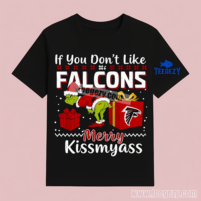 Merry Kissmyass Grinch Atlanta Falcons T-Shirt Merry Kissmyass Grinch Atlanta Falcons T-Shirt