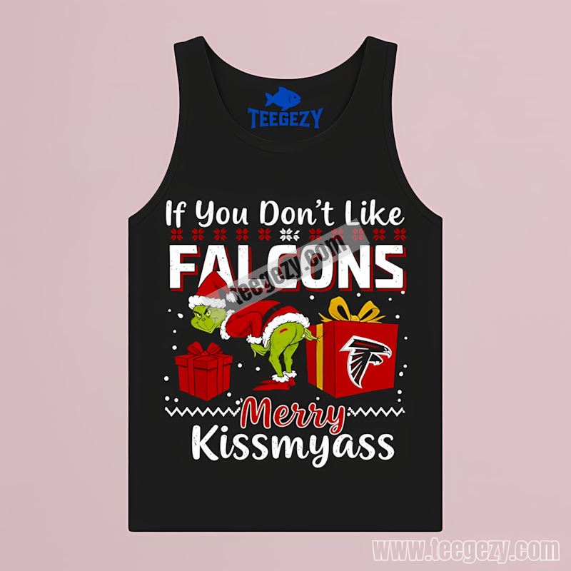 Merry Kissmyass Grinch Atlanta Falcons Tanktop Merry Kissmyass Grinch Atlanta Falcons Tanktop