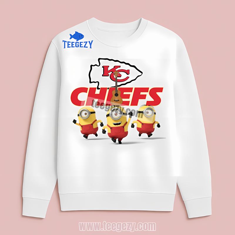 Minions Show Kansas City Chiefs Spirit Long Sleeve Minions Show Kansas City Chiefs Spirit Long Sleeve