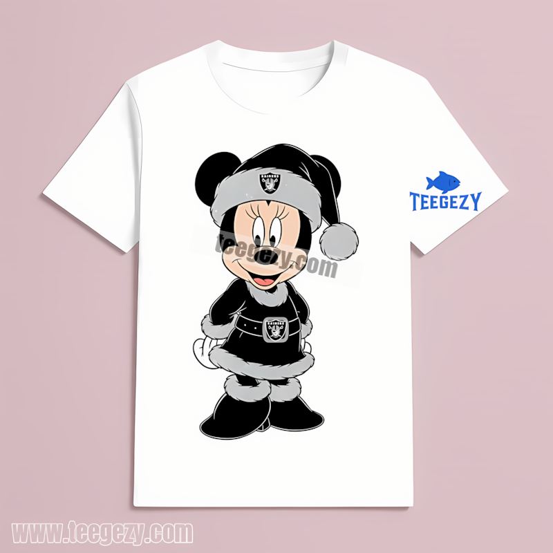 Minnie Mouse Las Vegas Raiders Christmas Vintage T-Shirt Minnie Mouse Las Vegas Raiders Christmas Vintage T-Shirt