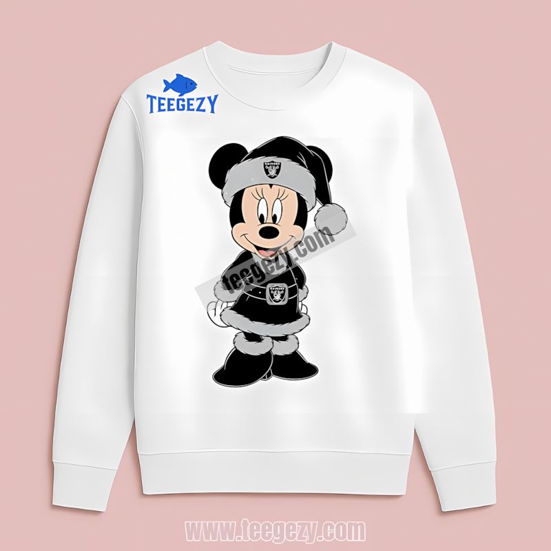 Minnie Mouse Las Vegas Raiders Christmas Vintage Long Sleeve Minnie Mouse Las Vegas Raiders Christmas Vintage Long Sleeve