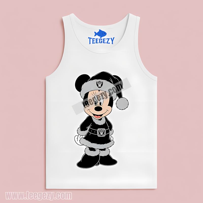 Minnie Mouse Las Vegas Raiders Christmas Vintage Tanktop Minnie Mouse Las Vegas Raiders Christmas Vintage Tanktop