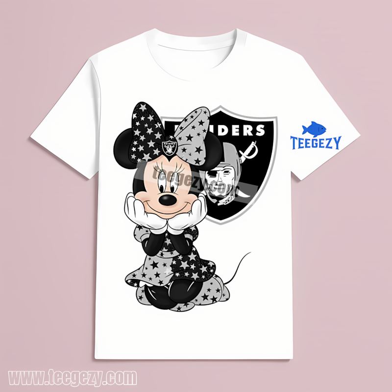 Minnie Mouse Las Vegas Raiders Star Vintage T-Shirt Minnie Mouse Las Vegas Raiders Star Vintage T-Shirt