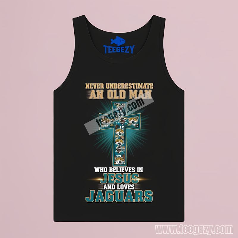 Never Underestimate An Old Man Jacksonville Jaguars Fan Tanktop Never Underestimate An Old Man Jacksonville Jaguars Fan Tanktop