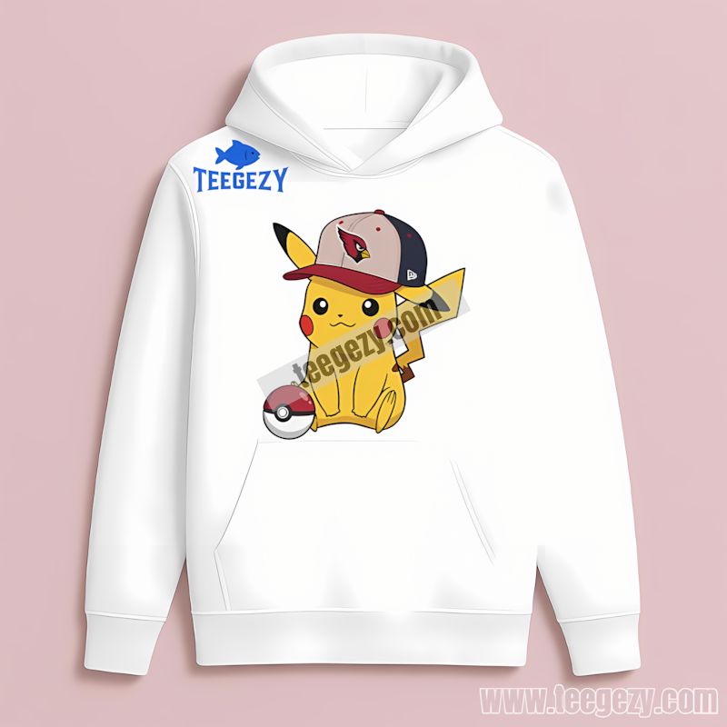 Pikachu Wearing Arizona Cardinals Hat Trendy Hoodie Pikachu Wearing Arizona Cardinals Hat Trendy Hoodie