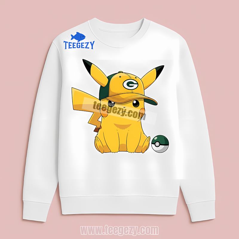 Pikachu Wearing Green Bay Packers Hat Long Sleeve Retro Pikachu Wearing Green Bay Packers Hat Long Sleeve Retro