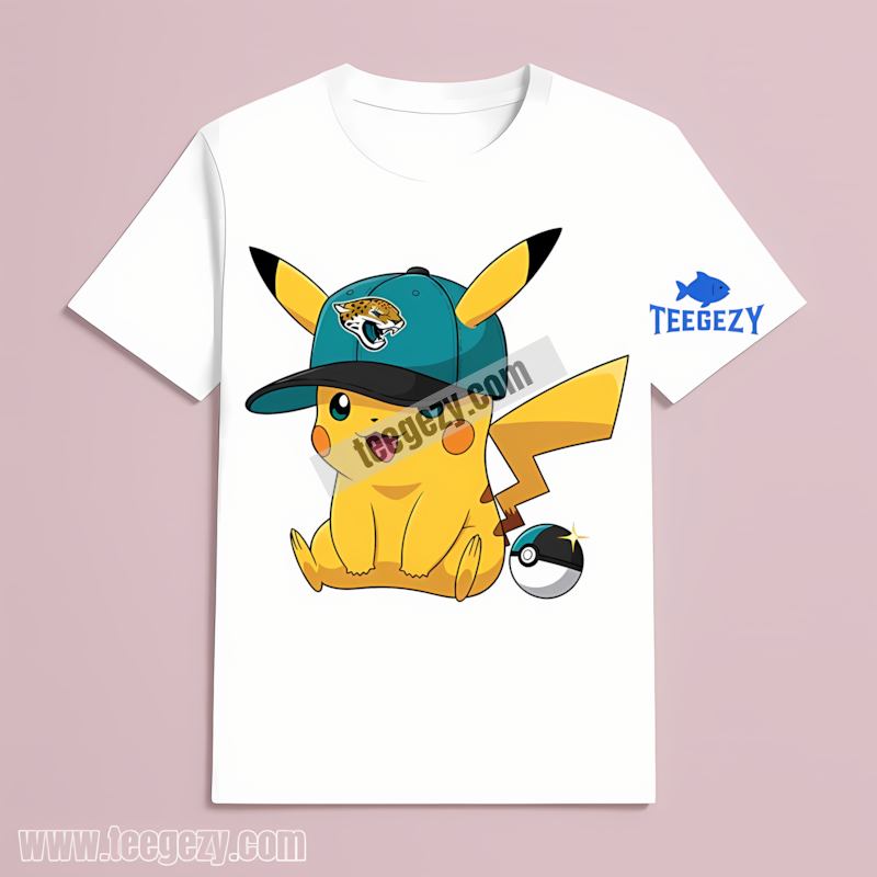 Pikachu Wearing Jacksonville Jaguars Hat Vintage T-Shirt Pikachu Wearing Jacksonville Jaguars Hat Vintage T-Shirt
