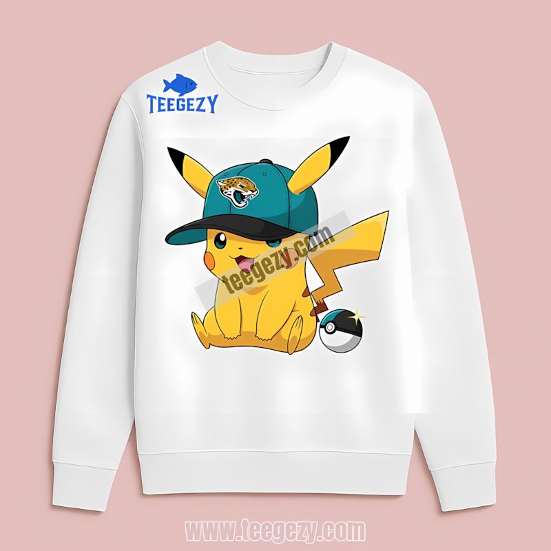 Pikachu Wearing Jacksonville Jaguars Hat Vintage Long Sleeve Pikachu Wearing Jacksonville Jaguars Hat Vintage Long Sleeve