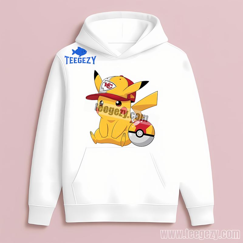 Pikachu Wearing Kansas City Chiefs Hat Color Hoodie Pikachu Wearing Kansas City Chiefs Hat Color Hoodie