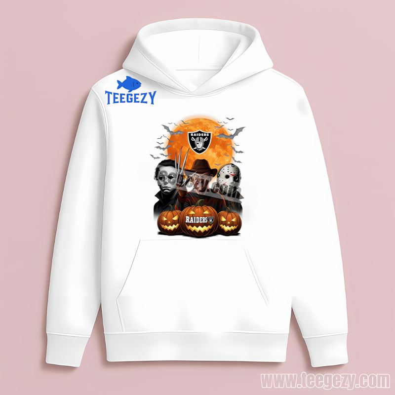 Raiders Halloween Jason Voorhees Michael Myers Freddy Krueger Hoodie Raiders Halloween Jason Voorhees Michael Myers Freddy Krueger Hoodie