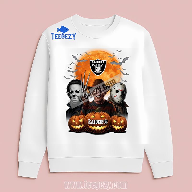 Raiders Halloween Jason Voorhees Michael Myers Freddy Krueger Long Sleeve Raiders Halloween Jason Voorhees Michael Myers Freddy Krueger Long Sleeve