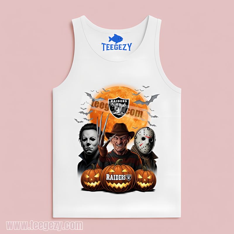 Raiders Halloween Jason Voorhees Michael Myers Freddy Krueger Tanktop Raiders Halloween Jason Voorhees Michael Myers Freddy Krueger Tanktop