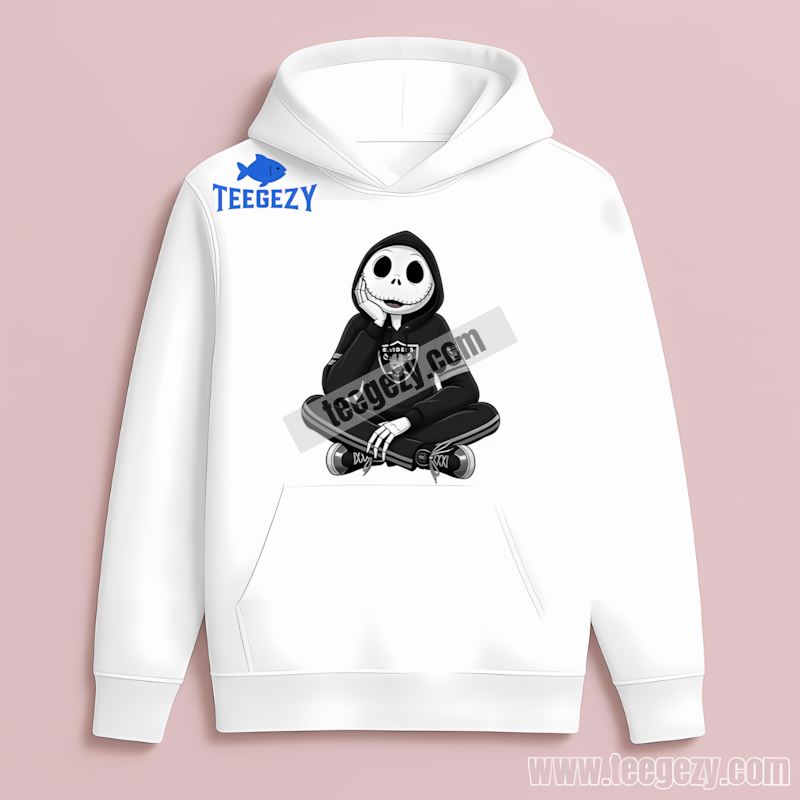 Relaxed Jack Skellington Las Vegas Raiders Hoodie Classic Hoodie Relaxed Jack Skellington Las Vegas Raiders Hoodie Classic Hoodie