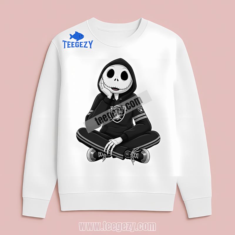 Relaxed Jack Skellington Las Vegas Raiders Hoodie Classic Long Sleeve Relaxed Jack Skellington Las Vegas Raiders Hoodie Classic Long Sleeve