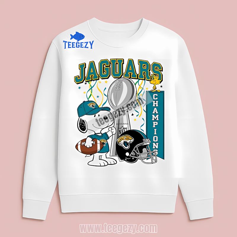 Snoopy Celebrates Jacksonville Jaguars Champions Trendy Long Sleeve Snoopy Celebrates Jacksonville Jaguars Champions Trendy Long Sleeve