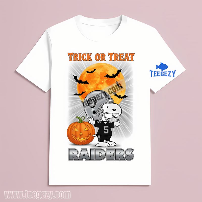 Snoopy Trick Or Treat Halloween Las Vegas Raiders Unisex T-Shirt Snoopy Trick Or Treat Halloween Las Vegas Raiders Unisex T-Shirt