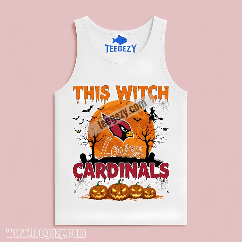 This Witch Loves Arizona Cardinals Halloween Tanktop This Witch Loves Arizona Cardinals Halloween Tanktop