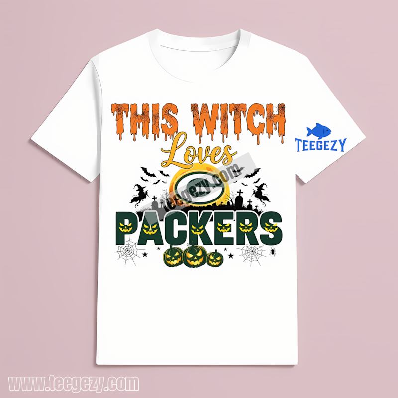 This Witch Loves Green Bay Packers T-Shirt Halloween This Witch Loves Green Bay Packers T-Shirt Halloween