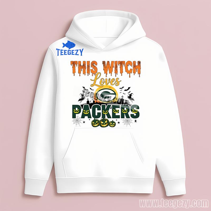 This Witch Loves Green Bay Packers Hoodie Halloween This Witch Loves Green Bay Packers Hoodie Halloween