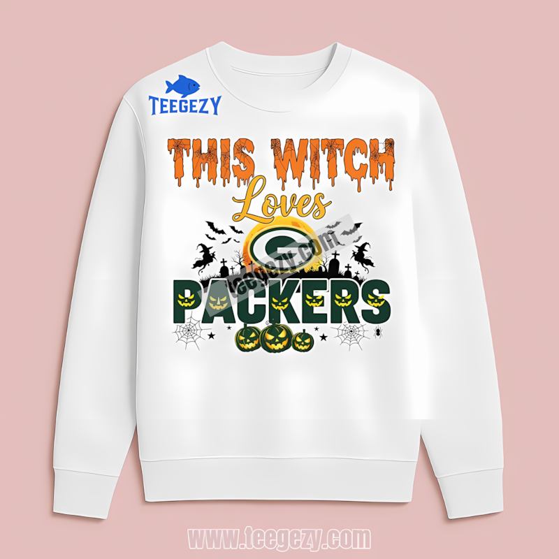 This Witch Loves Green Bay Packers Long Sleeve Halloween This Witch Loves Green Bay Packers Long Sleeve Halloween