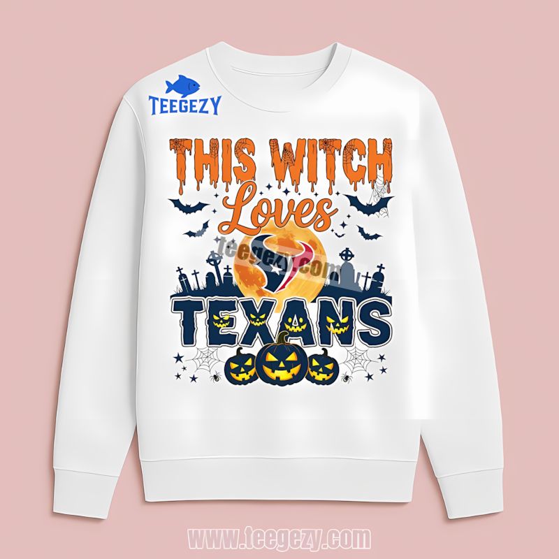 This Witch Loves Houston Texans Halloween Long Sleeve This Witch Loves Houston Texans Halloween Long Sleeve