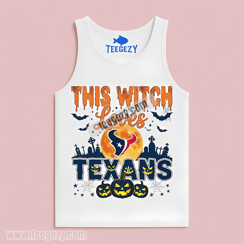 This Witch Loves Houston Texans Halloween Tanktop This Witch Loves Houston Texans Halloween Tanktop