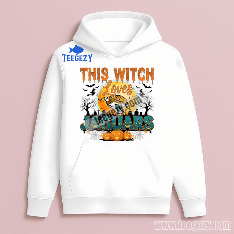 This Witch Loves Jacksonville Jaguars Halloween Retro Hoodie This Witch Loves Jacksonville Jaguars Halloween Retro Hoodie