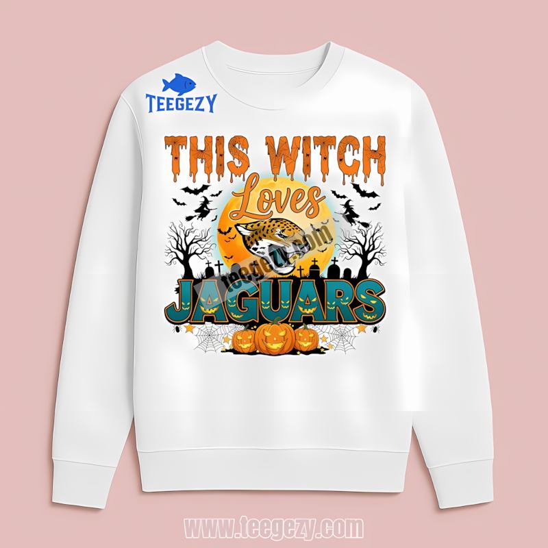 This Witch Loves Jacksonville Jaguars Halloween Retro Long Sleeve This Witch Loves Jacksonville Jaguars Halloween Retro Long Sleeve