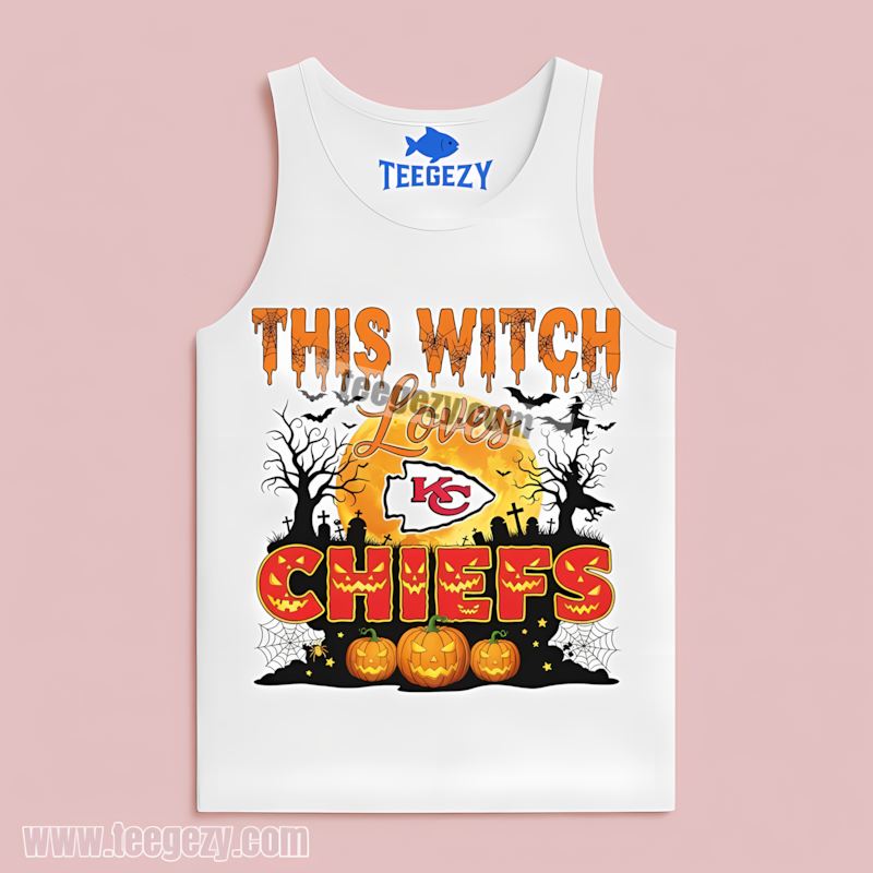 This Witch Loves Kansas City Chiefs Halloween Cotton Tanktop This Witch Loves Kansas City Chiefs Halloween Cotton Tanktop