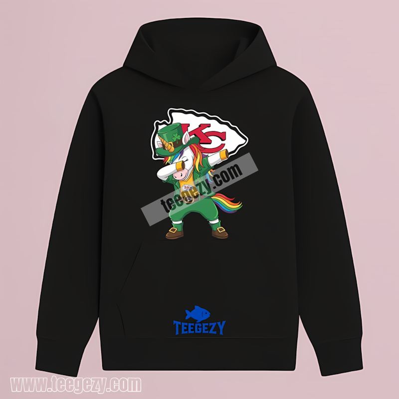 Unicorn Dabbing For Kansas City Chiefs St Patricks Day Hoodie Unicorn Dabbing For Kansas City Chiefs St Patricks Day Hoodie
