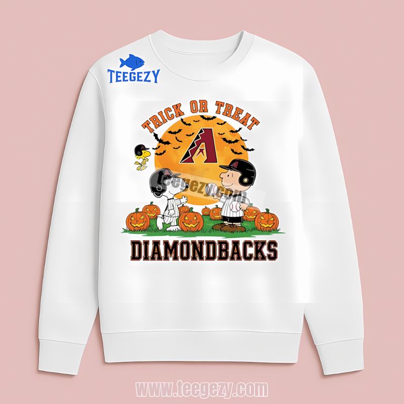 Arizona Diamondbacks Charlie Brown Snoopy Trick Or Treat Retro Long Sleeve Arizona Diamondbacks Charlie Brown Snoopy Trick Or Treat Retro Long Sleeve