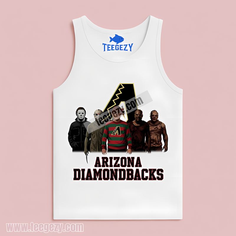 Arizona Diamondbacks Halloween Horror Killers Graphic Tanktop Arizona Diamondbacks Halloween Horror Killers Graphic Tanktop