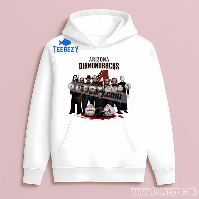 Arizona Diamondbacks Halloween Horror Movie Characters Unisex Hoodie Arizona Diamondbacks Halloween Horror Movie Characters Unisex Hoodie