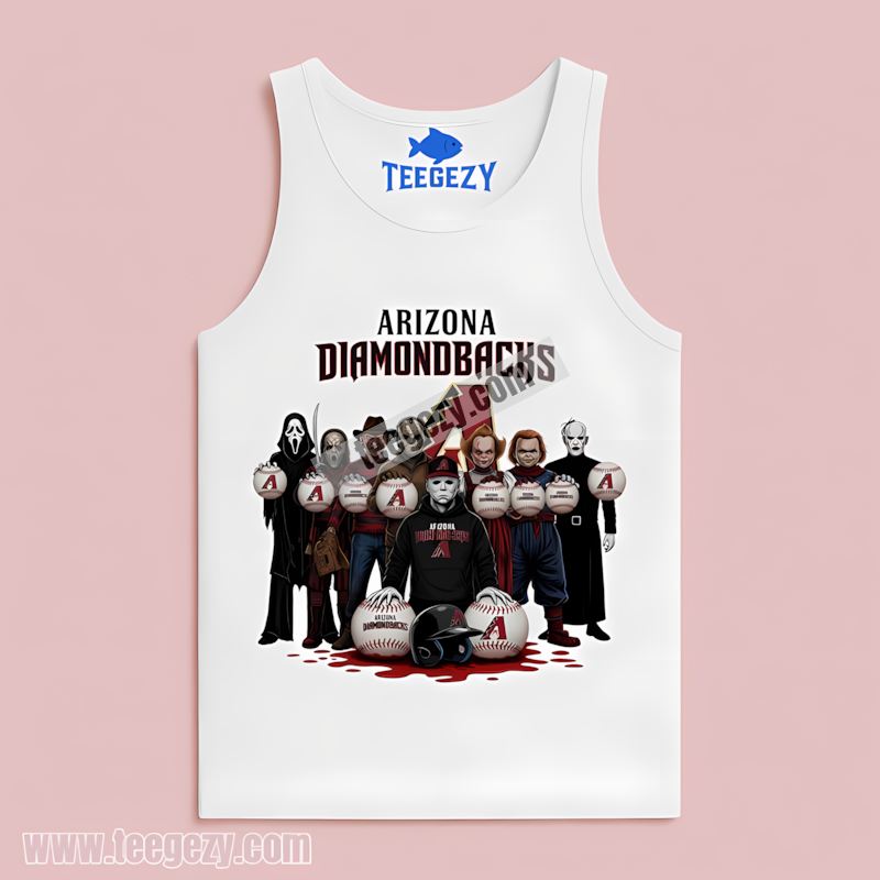 Arizona Diamondbacks Halloween Horror Movie Characters Unisex Tanktop Arizona Diamondbacks Halloween Horror Movie Characters Unisex Tanktop