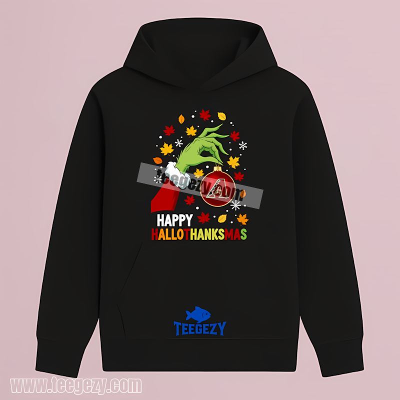 Arizona Diamondbacks Happy Hallothanksmas Holiday Retro Hoodie Arizona Diamondbacks Happy Hallothanksmas Holiday Retro Hoodie