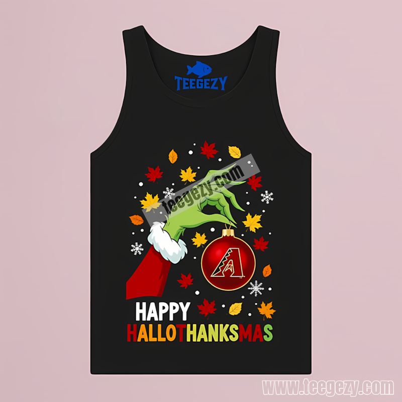 Arizona Diamondbacks Happy Hallothanksmas Holiday Retro Tanktop Arizona Diamondbacks Happy Hallothanksmas Holiday Retro Tanktop