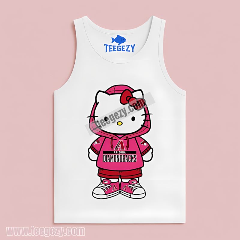 Arizona Diamondbacks Hello Kitty Baseball Classic Tanktop Arizona Diamondbacks Hello Kitty Baseball Classic Tanktop