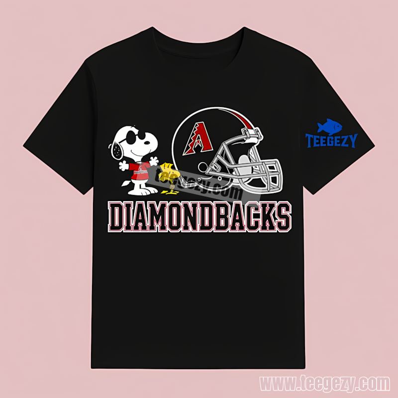 Arizona Diamondbacks Helmet Vs Snoopy Woodstock Adults T-Shirt Arizona Diamondbacks Helmet Vs Snoopy Woodstock Adults T-Shirt