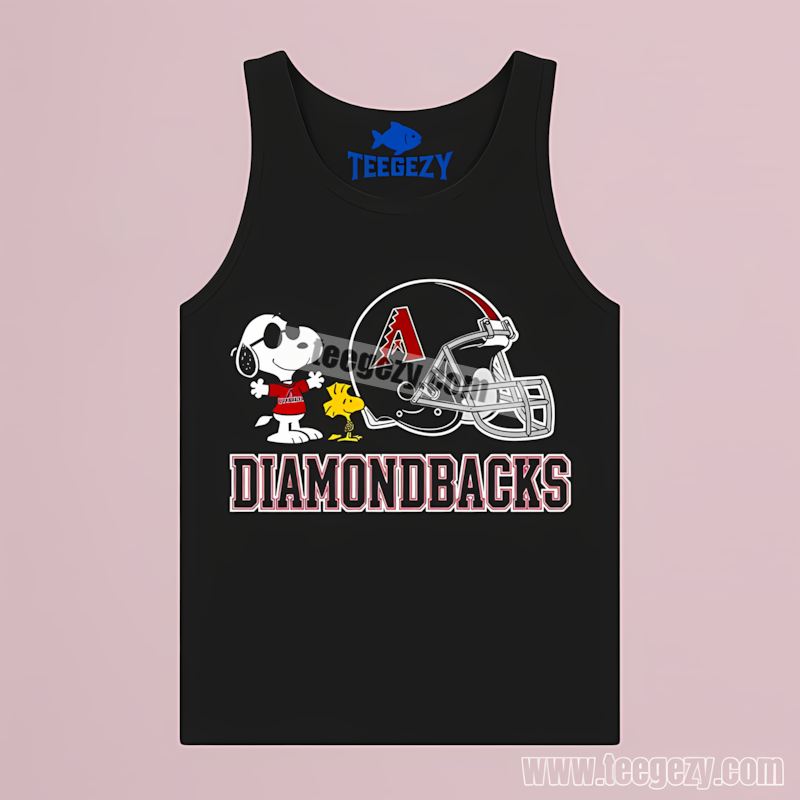 Arizona Diamondbacks Helmet Vs Snoopy Woodstock Adults Tanktop Arizona Diamondbacks Helmet Vs Snoopy Woodstock Adults Tanktop