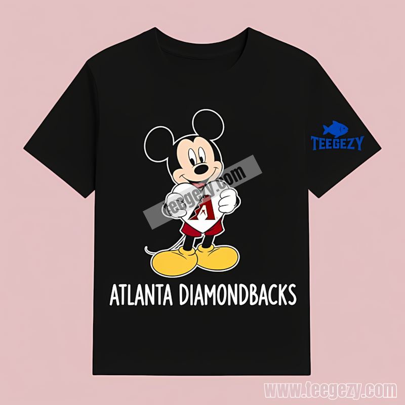 Arizona Diamondbacks Mickey Heart Baseball Color T-Shirt Arizona Diamondbacks Mickey Heart Baseball Color T-Shirt