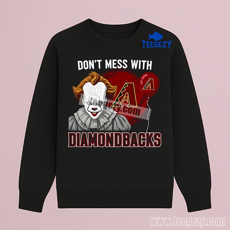 Arizona Diamondbacks Pennywise Halloween Clown Graphic Long Sleeve Arizona Diamondbacks Pennywise Halloween Clown Graphic Long Sleeve