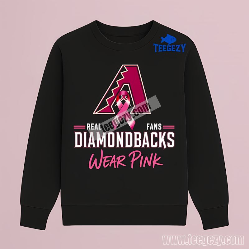 Arizona Diamondbacks Real Fans Wear Pink Support Unisex Long Sleeve Arizona Diamondbacks Real Fans Wear Pink Support Unisex Long Sleeve