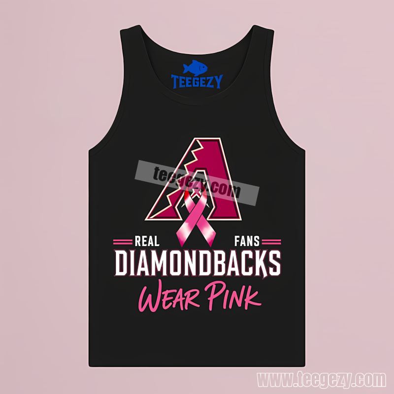 Arizona Diamondbacks Real Fans Wear Pink Support Unisex Tanktop Arizona Diamondbacks Real Fans Wear Pink Support Unisex Tanktop