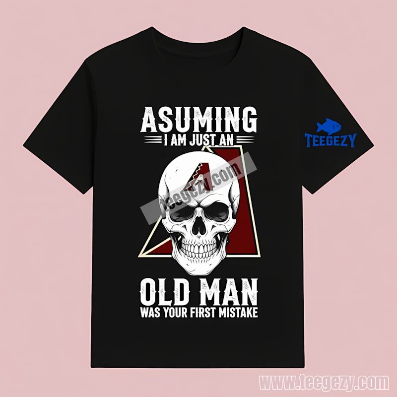 Arizona Diamondbacks Skull Assuming Im Just An Old Man Vintage T-Shirt Arizona Diamondbacks Skull Assuming Im Just An Old Man Vintage T-Shirt