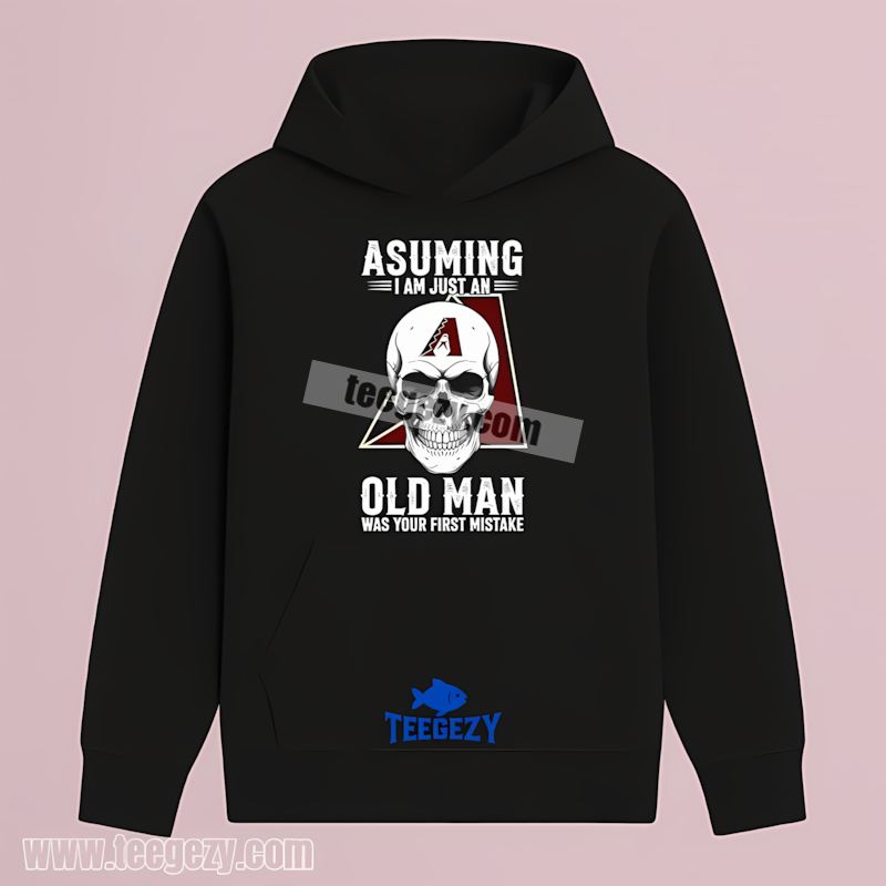 Arizona Diamondbacks Skull Assuming Im Just An Old Man Vintage Hoodie Arizona Diamondbacks Skull Assuming Im Just An Old Man Vintage Hoodie