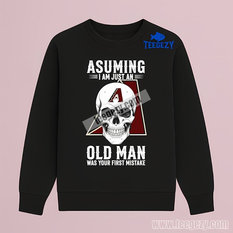 Arizona Diamondbacks Skull Assuming Im Just An Old Man Vintage Long Sleeve Arizona Diamondbacks Skull Assuming Im Just An Old Man Vintage Long Sleeve